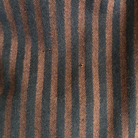 Vintage Gerard Pasquier Made in France 100% Wool Brown Striped Women's Skirt - Picture 9 of 11